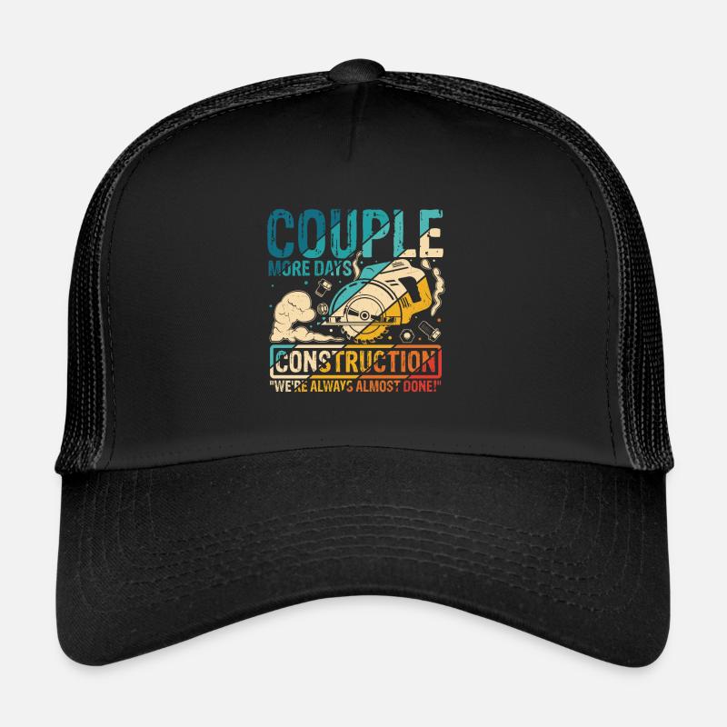 Construction Construction Site Construction Worker Building Family Roof Trucker Cap