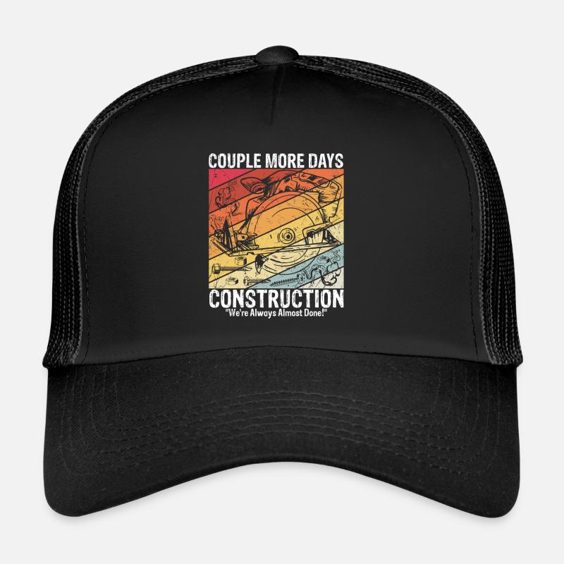 Construction Construction Site Construction Worker Building Family Tisc Trucker Cap