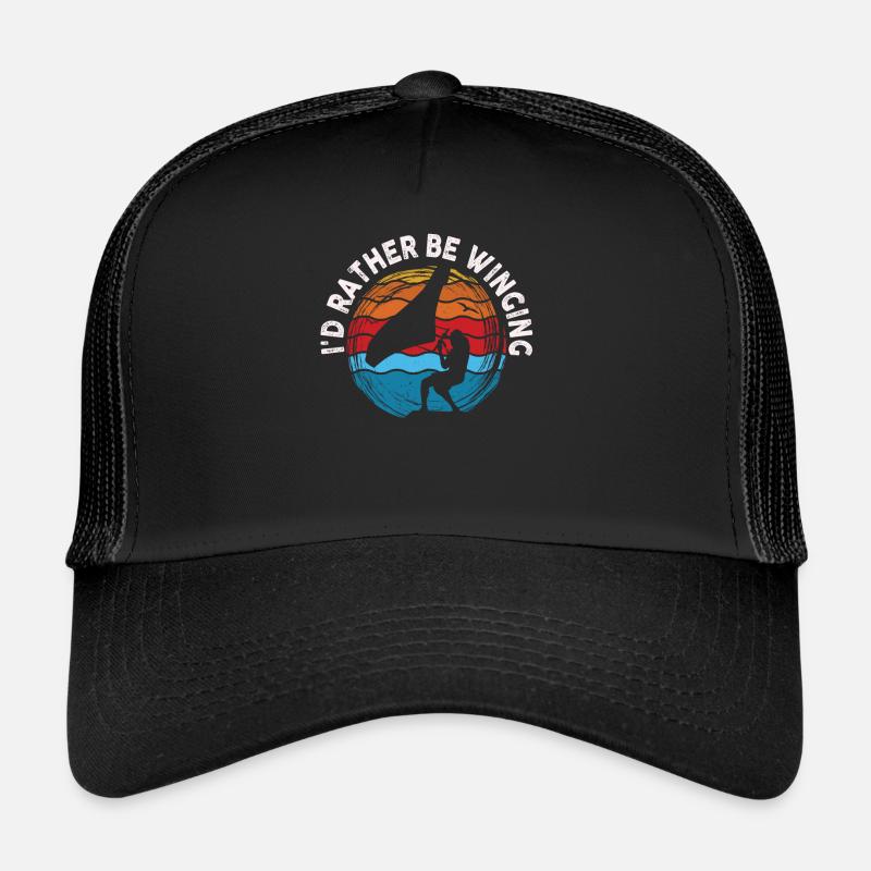 I'd Rather Be Wing Wing Foil Wingsurfing Trucker Cap