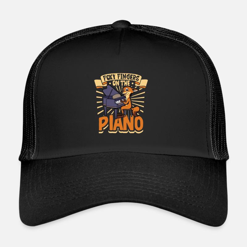 Fuchs am Piano - Trucker Cap - Schwarz/Schwarz