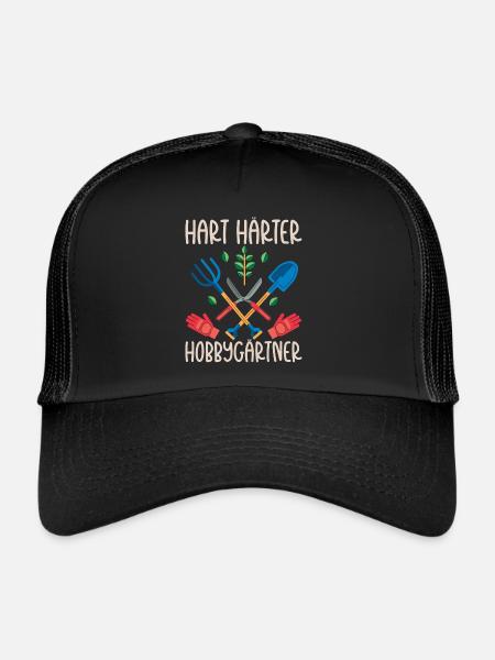 Schrebergarten Gartenbau Gartenarbeit - Trucker Cap - Schwarz/Schwarz
