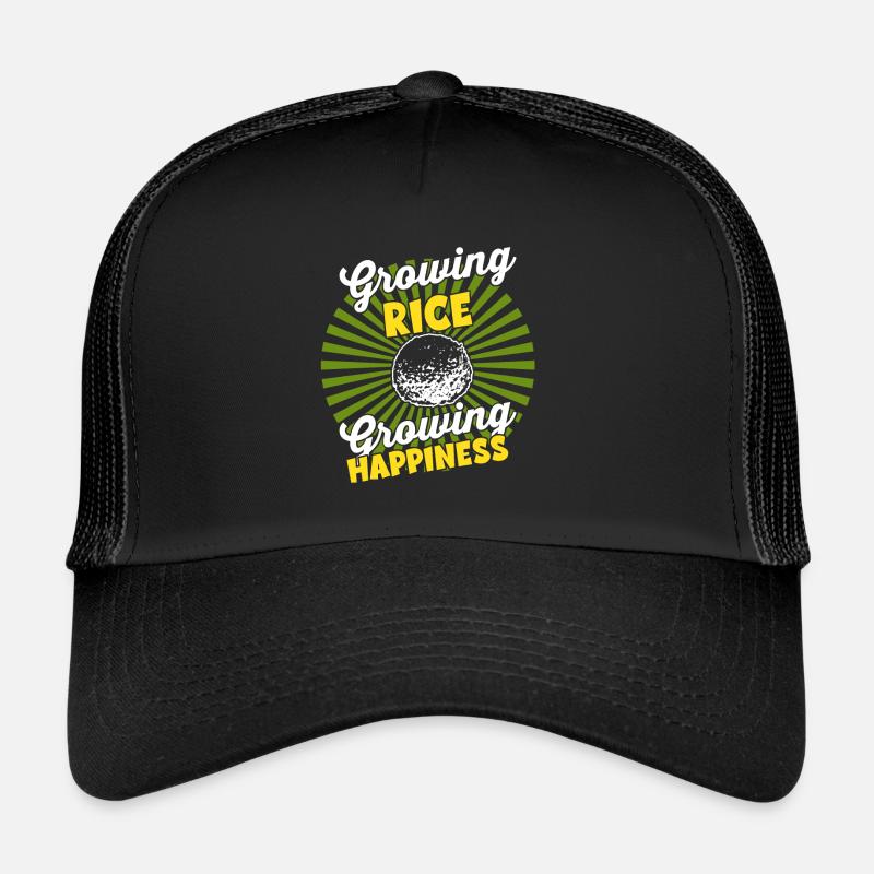 Wachsende Ernte - Farmer Harvest Rice - Trucker Cap - Schwarz/Schwarz