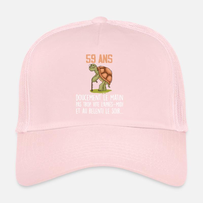 59 ans tortue anniversaire doucement vite ralenti Casquette trucker 