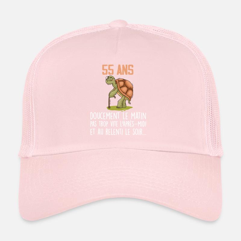 55 ans tortue anniversaire doucement vite ralenti Casquette trucker 