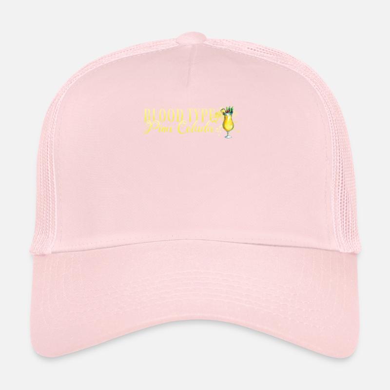 Blood type Pina Colada Cocktail Bartender Trucker Cap