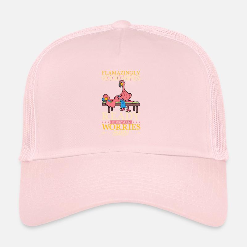 Flamant rose pendant le massage Casquette trucker 