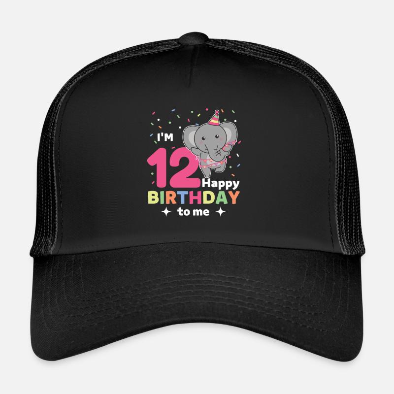 Eléphant pour les 12 ans pour les enfants de douze ans Casquette trucker 