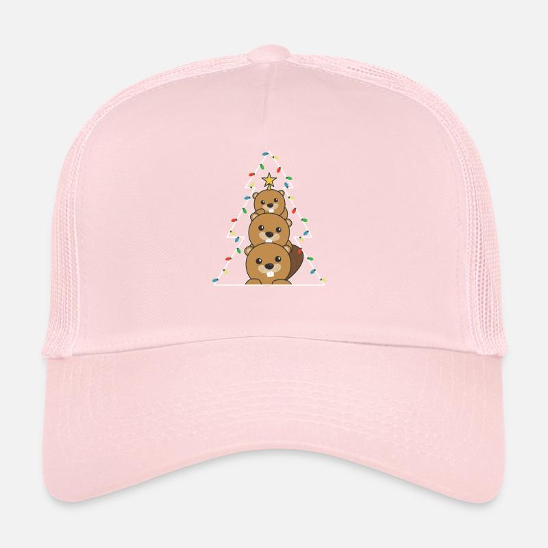 Castor Arbre de Noël Animaux de Noël Castors Casquette trucker 