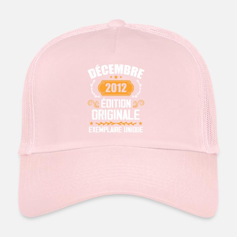 Anniversaire Cadeau Millésime Décembre 2012 - 201 Casquette trucker 