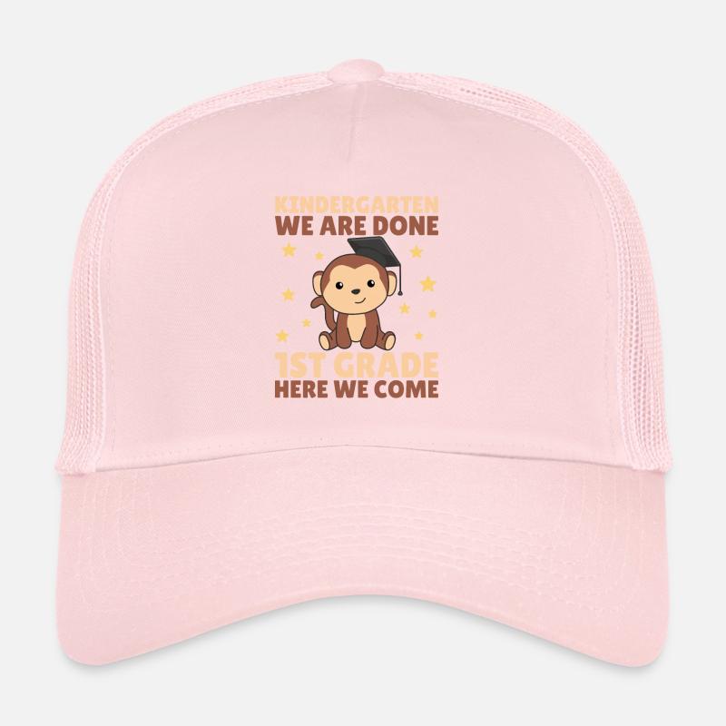 Kids Kindergarten graduate Affe 1st grade Trucker Cap