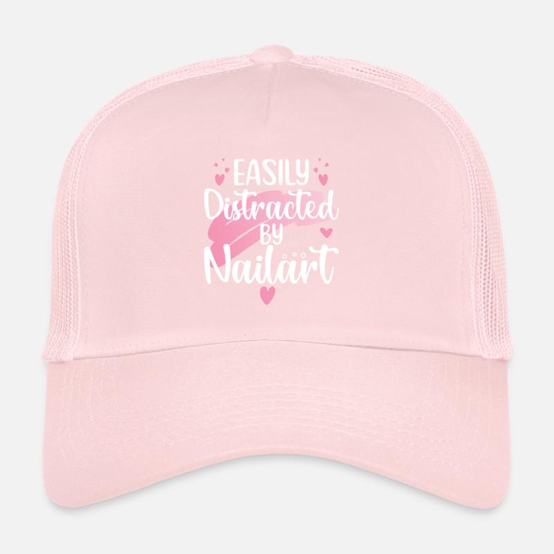 Easily distracted by nail art Nail Tech Trucker Cap