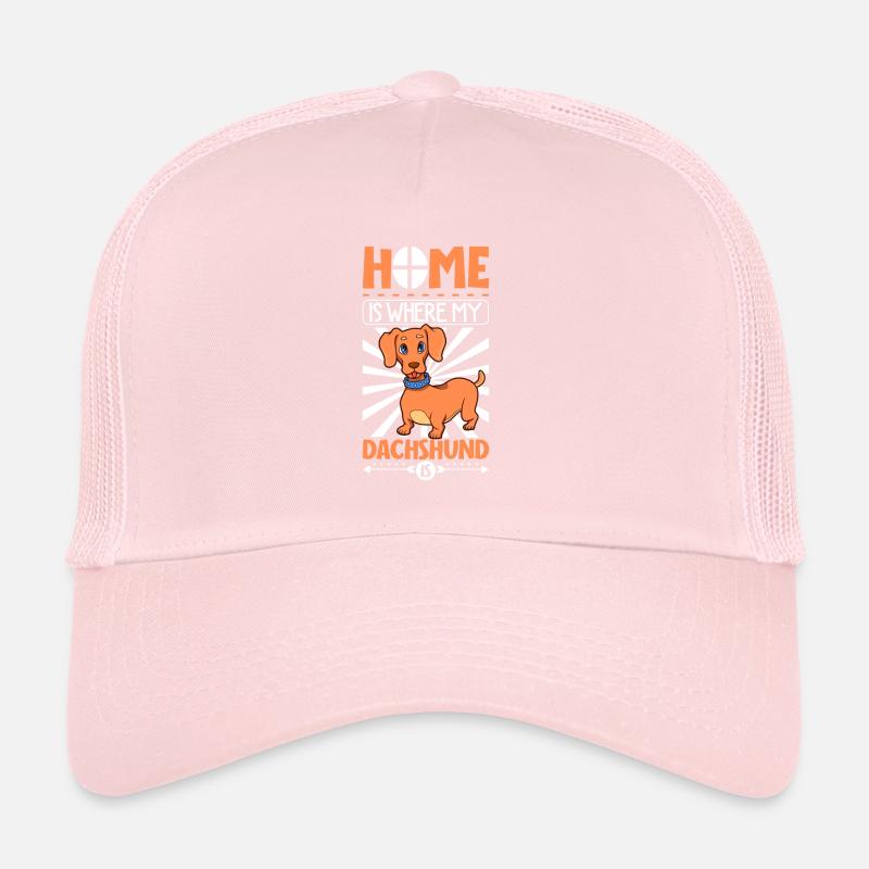 La maison est là où se trouve mon teckel - Dackel Casquette trucker 