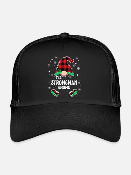 Noël En Famille Gnome Strongman - Casquette trucker  - noir/noir - Devant