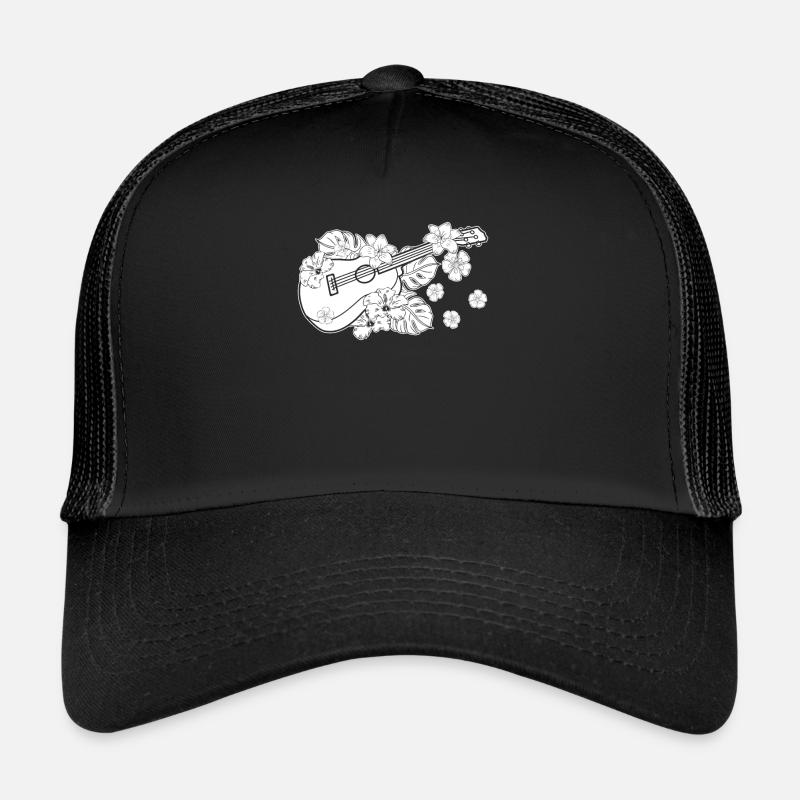 Fleurs de ukulélé - Casquette trucker  - noir/noir