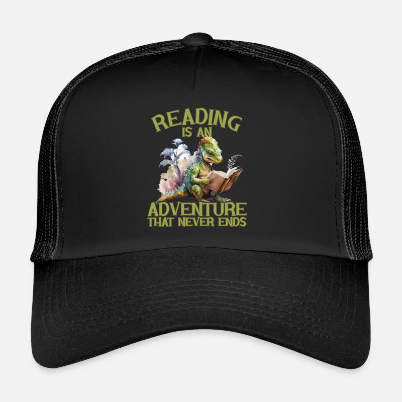 La lecture est une aventure Professeur de bibliothèque Casquette trucker 