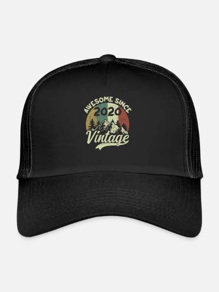 Millésime 2020 Cadeau D'anniversaire 2020 - Casquette trucker  - noir/noir - Devant