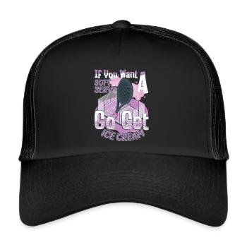 Si vous voulez un service moelleux - Casquette trucker  - noir/noir - Devant