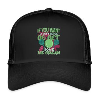 Si vous voulez un service moelleux - Casquette trucker  - noir/noir - Devant