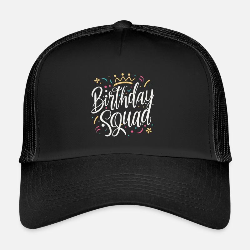 Birthday Squad Prinzessin Tiara - Trucker Cap - Schwarz/Schwarz