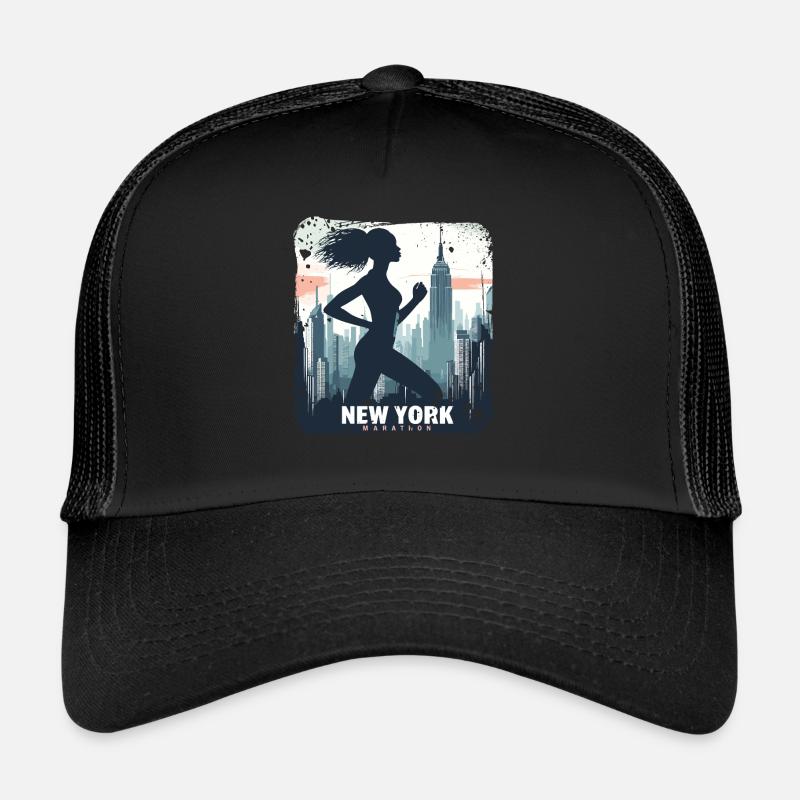 Marathonien de New York Skyline NYC Casquette trucker 