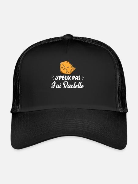 J'peux Pas J'ai Raclette - Casquette trucker  - noir/noir - Devant