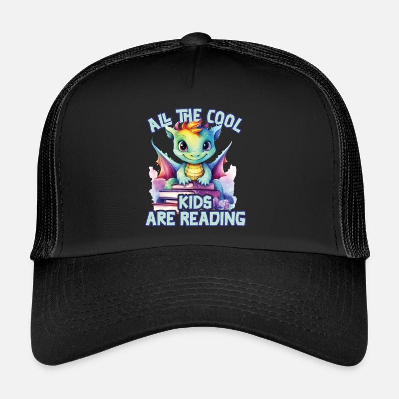 All the cool kids read dragons Trucker Cap