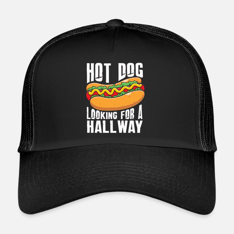 Hot Dog auf der Suche nach einem Flur Trucker Cap