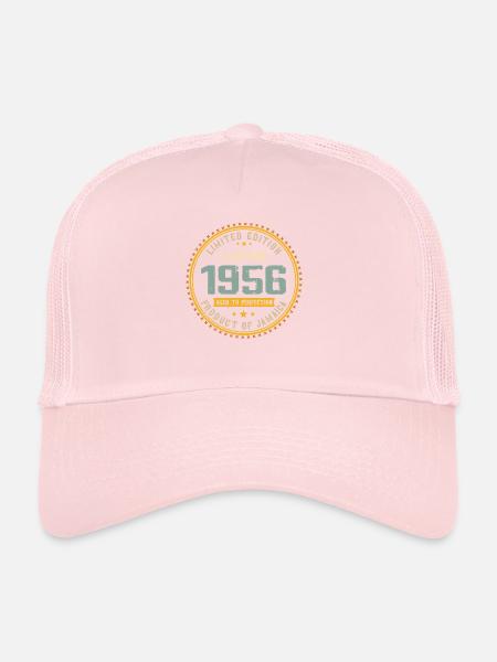 Jahrgang 1956 Geburtstagsgeschenk 1956 - Trucker Cap - Hellrosa - Vorne