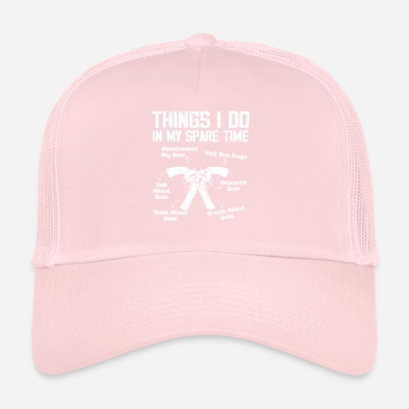 Things I Do In My Spare Time Funny Gun Lover Gun Casquette trucker 