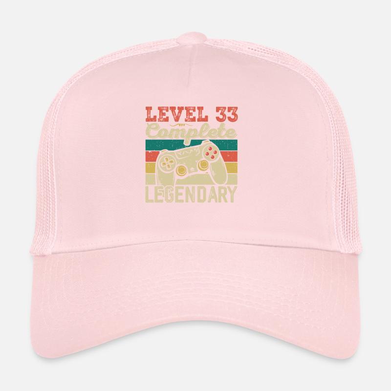 Niveau 33 Complete, Cadeau D'anniversaire 33 Ans Casquette trucker 