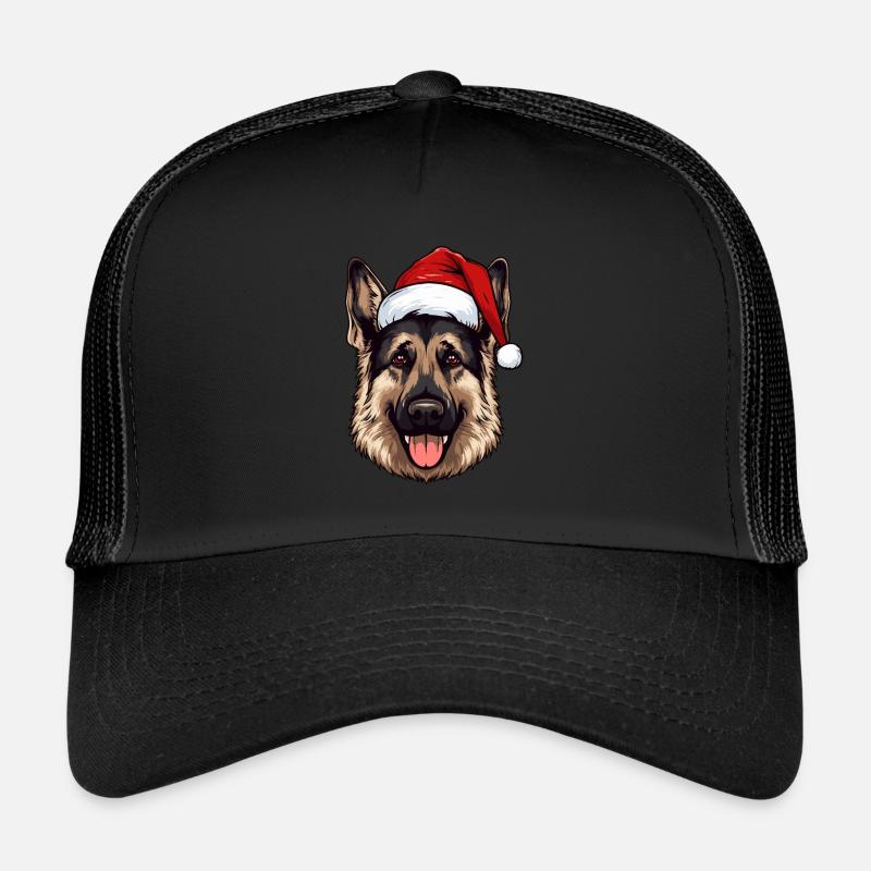 German Shepherd Dog Head Christmas Christmas Trucker Cap