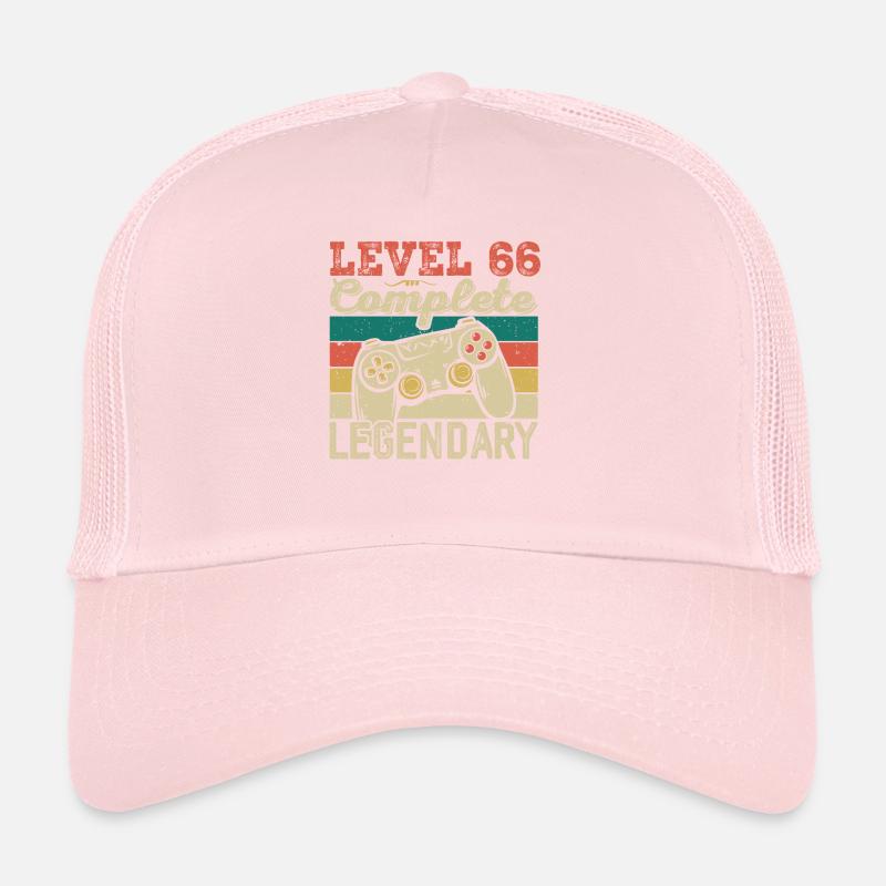 Stufe 66 abgeschlossen, 66 Geburtstagsgeschenk Trucker Cap