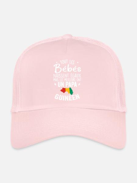 Bébés égaux meilleurs ont un papa Guinéen - Casquette trucker  - rose pâle - Devant