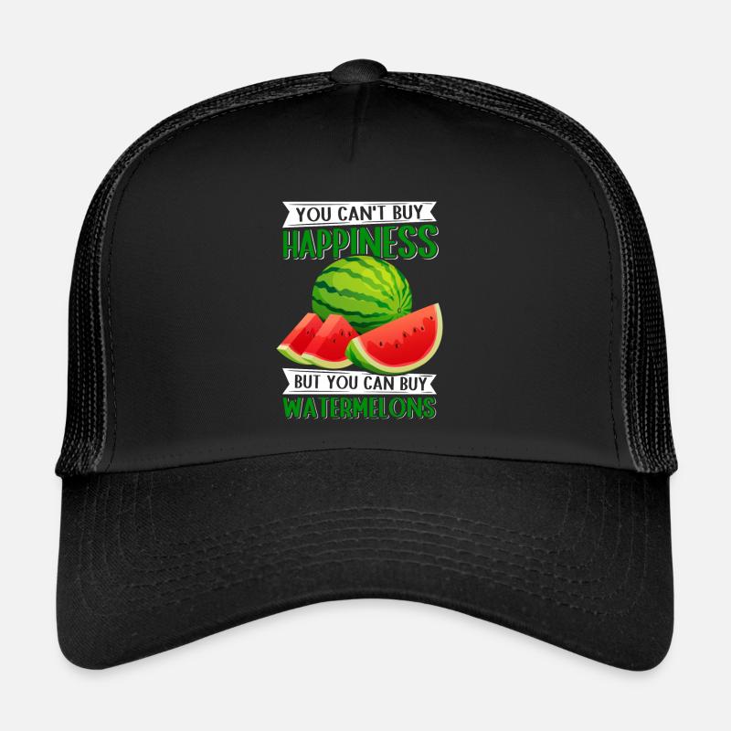Pâte de pastèque Angurie Arbuse cadeau - Casquette trucker  - noir/noir