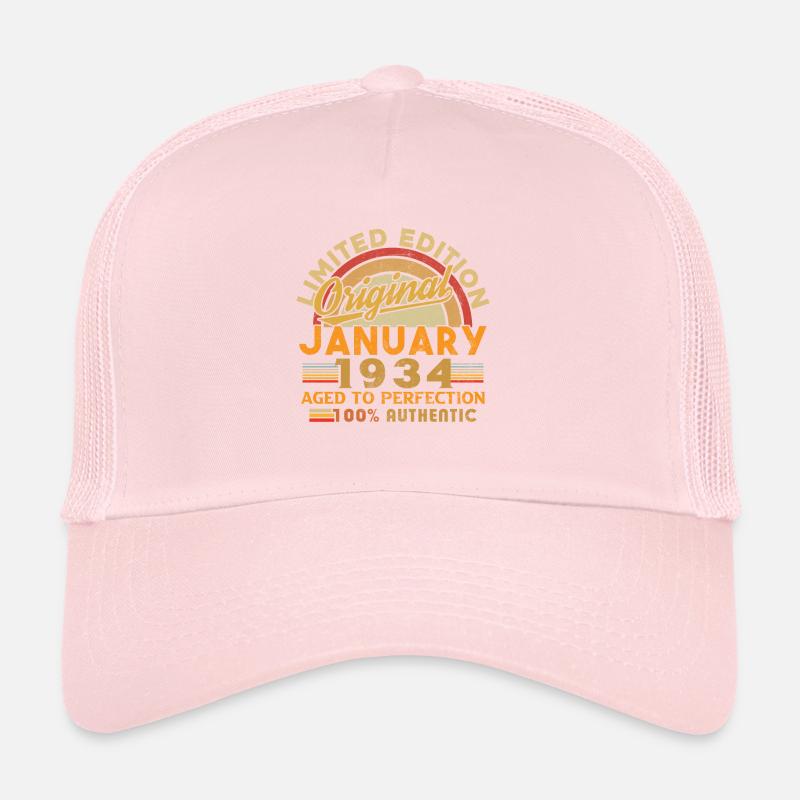 Geburtstagsgeschenk geboren im Januar 1934 Trucker Cap