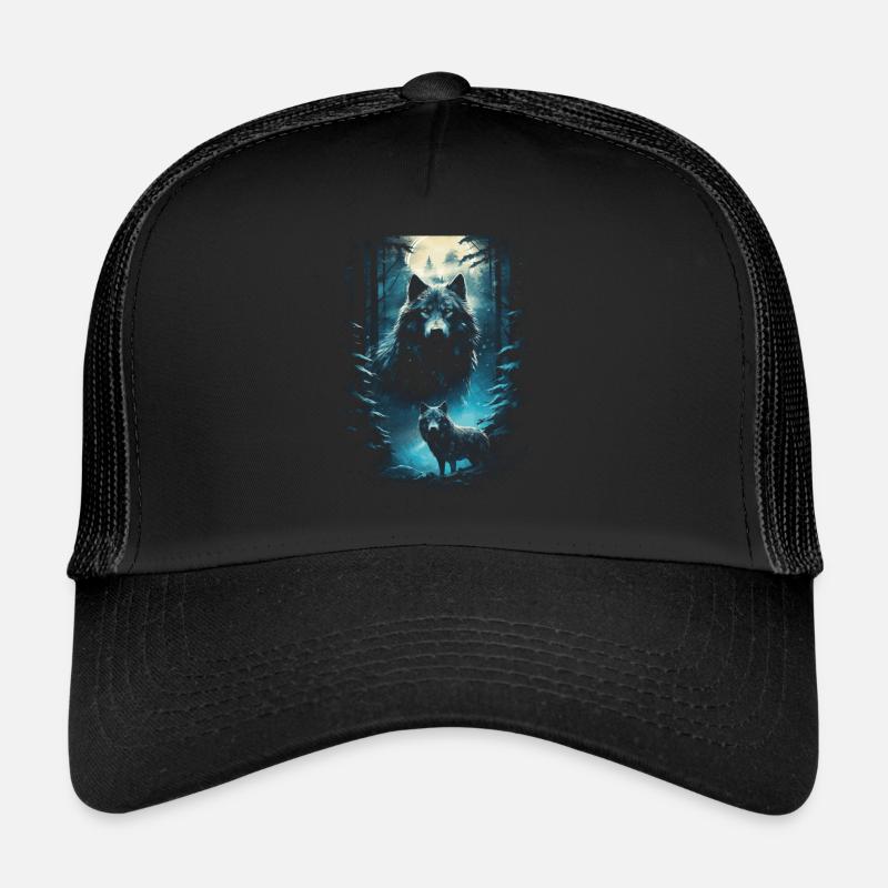 Fantasy Wolf Magic Pack Mysterious Trucker Cap