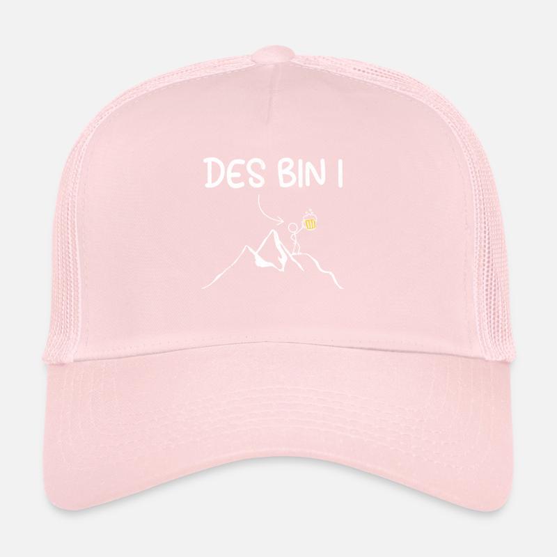 Des Bin I Bier Bergsteiger Klettern Alpen Wandern Trucker Cap