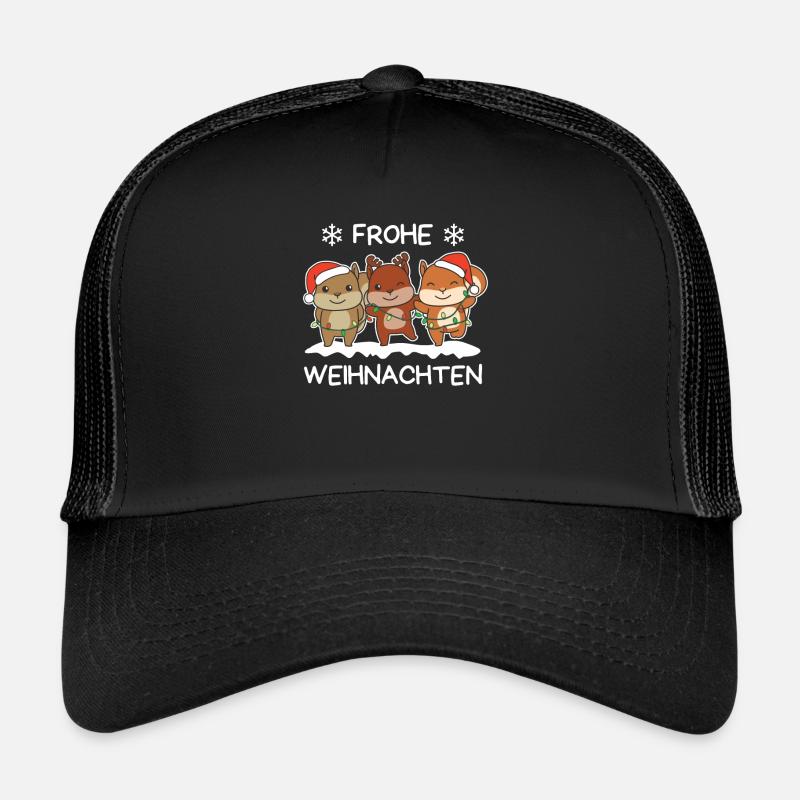 Joyeux Noël Écureuil Réveillon de Noël Casquette trucker 