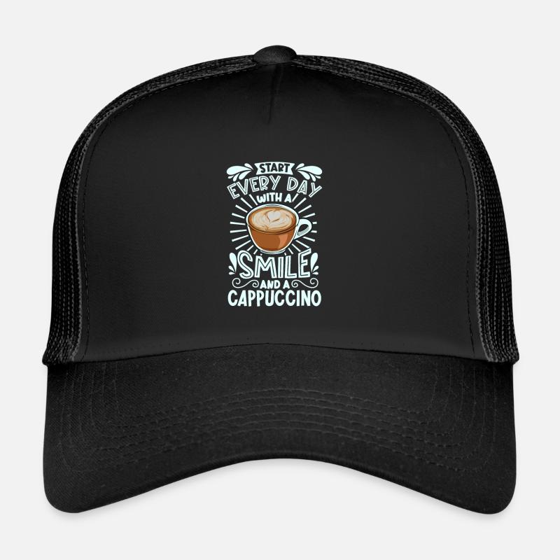 Souriez avec un cappuccino Casquette trucker 