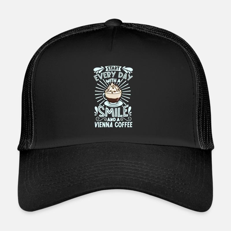 Smile with Vienna Coffee - Trucker Cap - black/black