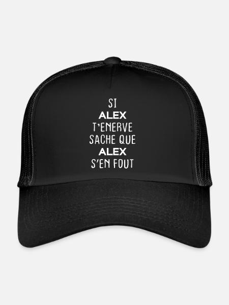 Si t'énerve sache que Alex - Casquette trucker  - noir/noir - Devant