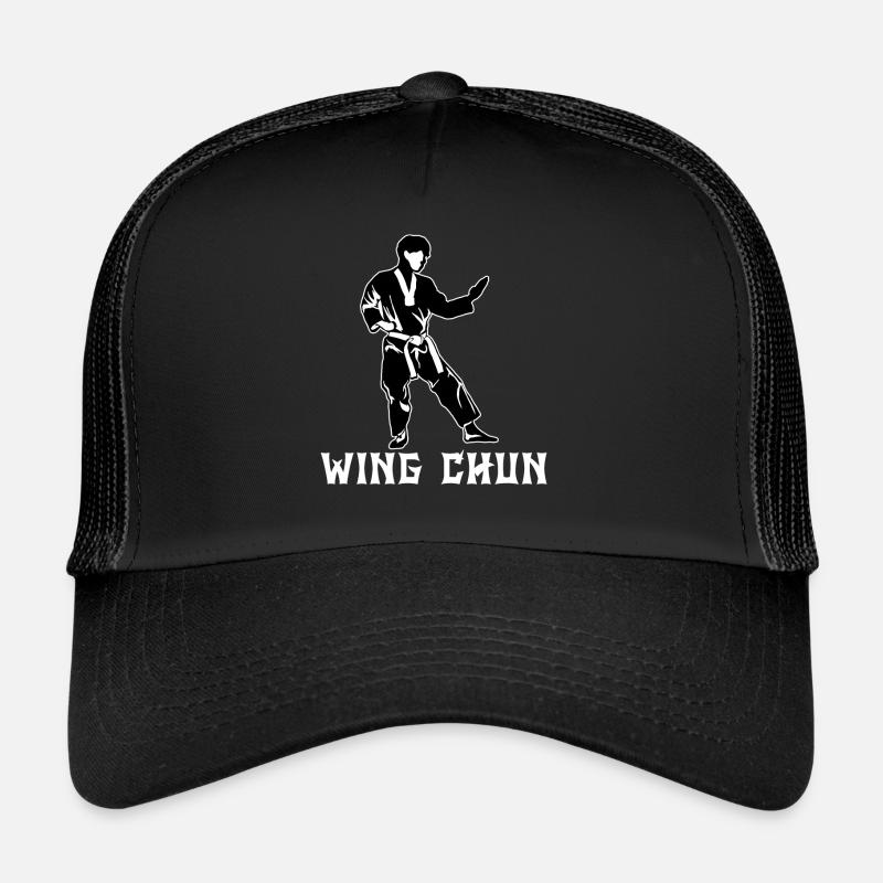 Wing Chun - Casquette trucker - noir/noir