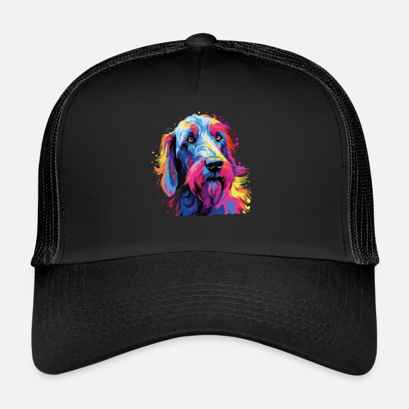 Aquarelle colorée Irish Wolfhound Casquette trucker 