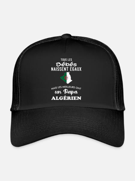 Better Equal Babies Have an Algerian Dad - Trucker Cap - black/black - Front