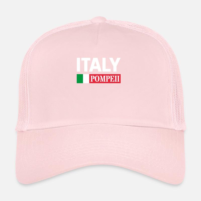 Italie Drapeau Pompéi Conservation Éruption volcanique Casquette trucker 