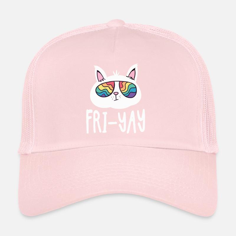 Fri Yay Teachers School Weekend Vibes Trucker Cap