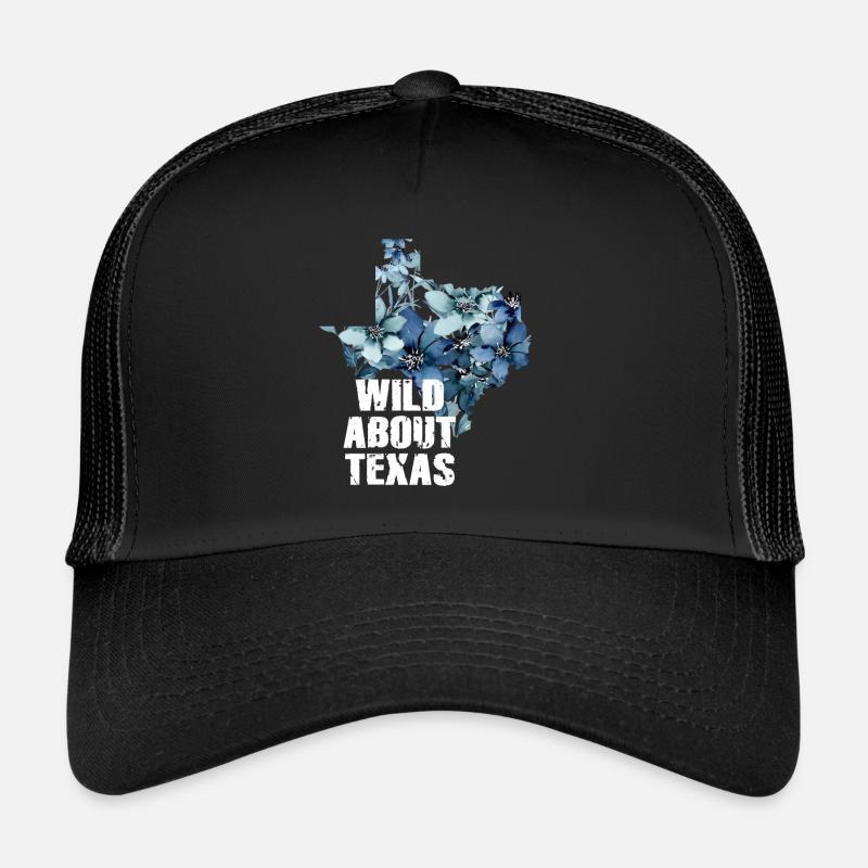 Champs de fleurs sauvages Fleurs sauvages Bluebonnet Casquette trucker 