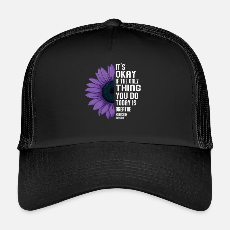 Sensibilisation à la prévention du suicide Casquette trucker 