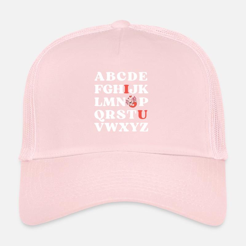 ABC Je t’aime enfants Axolotl Saint-Valentin Casquette trucker 