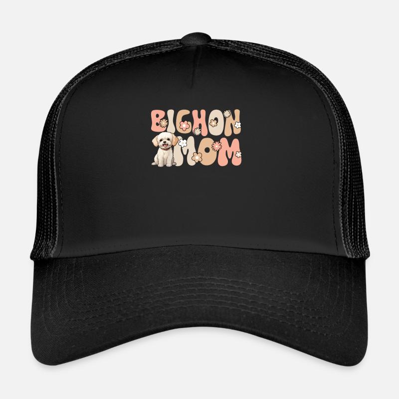Bichon frisé Groovy Bichon Maman Casquette trucker 